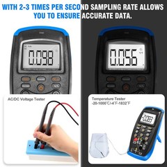 Digital Multimeter TRMS Autorange AC/DC Volt Amp Ohm Temp Continuity NCV 6000Cou