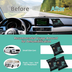 500G X 2Pcs Rechargeable Desiccant Packs, Reusable Car Dehumidifier, Microwave R