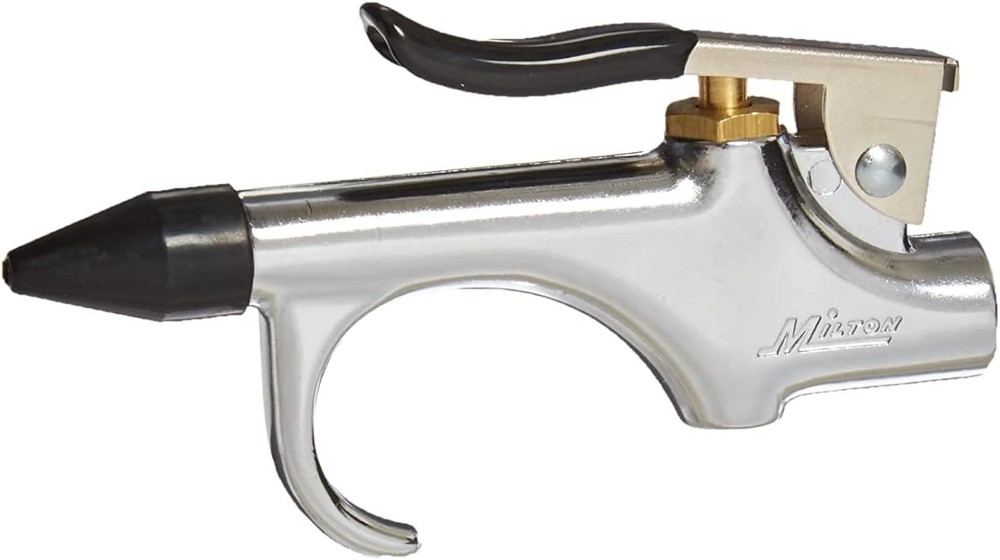 Milton (S-148) 1/4″ NPT Lever Blow Gun – Rubber and Safety Tip Single, Silver