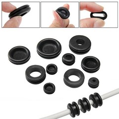 125PCS/Set Rubber Grommet Firewall Hole Plug Electrical Wire Gasket Assortment