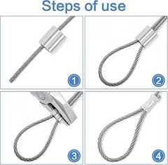 Oval Aluminum Sleeves Clamps for Wire Rope Swage Clip Crimping Loop Sleeve