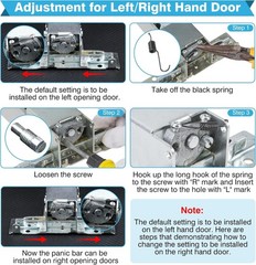 Surface Vertical Rod Exit Device, 27.5” Commercial Emergency Panic Exit Device
