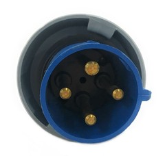Hubbell HBL460P9W Watertight Plug 60A 3-Pole 4-Wire 250VAC Industrial IEC