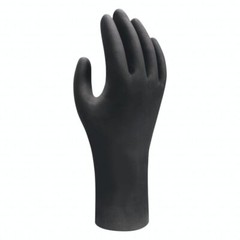 Showa 6112PF XL X-Large Biodegradable PF 4 Mil Black Nitrile Gloves Box 100