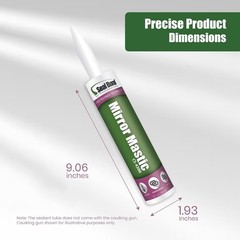 Mirror Adhesive, Low Odor, VOC Compliant, 10.1oz Cartridge