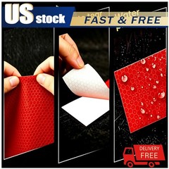 high Visibility Red Safety Warning Reflective Tape 10Ft Truck Conspicuity