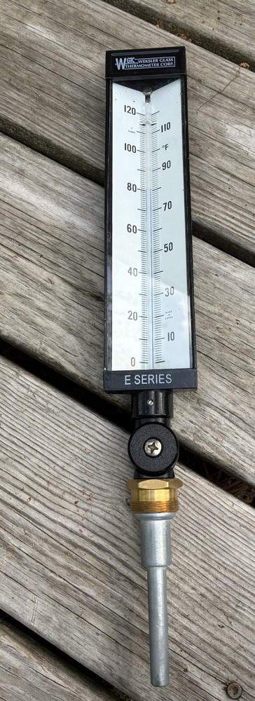 Weksler Multi-angle Thermometer 0-120 degrees A935AF2-AL No Mercury Blue Fluid