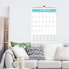 2024-2025 Calendar – Wall from Apr 2024 8.5 inches X 11 inches, Blue
