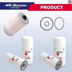LF667(X2) LF3654 FF5507 FF5369 Fuel Oil Filter Kit Compatible with Volvo D12