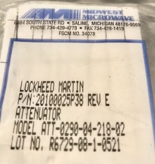 Midwest microwave ATT-0390-04-218-02 attenuator