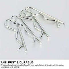 100 Pcs Cotter Pins Assortment Kit Hitch Pin Clip Locking R Hairpin Mower Deck