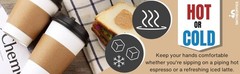 Coffee Cup Sleeves, Corrugated Coffee Sleeves for 10 oz, 12 oz & 16 oz Cups,