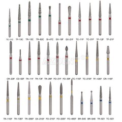 1000pcs AZDENT Dental Diamond Burs For High Speed Handpiece Friction Grip Burs