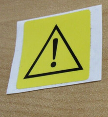 Lot of 306 Exclamation Triangle 1.5″x1.5″ Yellow/Black Warning Stickers Labels