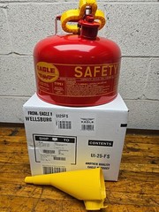 Eagle Mfg Ui25fs Type I Safety Can, Galvanized Steel, 2.5 Gal, Self-Closing NEW