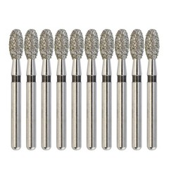 10pcs/pk Dental Diamond Burs FG Egg Football 379/023SC Super Coarse High Speed