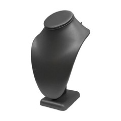 Slate Gray Leatherette Necklace Stand 10-1/2”H Display Fixture Retail Store