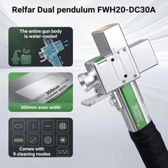 1500W Dual Pendulum Fiber Laser Cleaning Machine For Car Oil Rust Remove 220V US