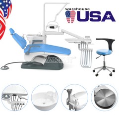 Dental Unit Chair Computer Controlled DC Motor /Folding Chair with Turbine Unit