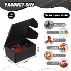 50 Pack Shipping Boxes Corrugated Cardboard Mailing Gift Boxes with Lids Bulk…