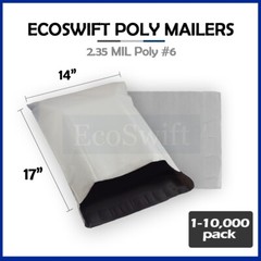 1-10000 14 x 17 “EcoSwift” Poly Mailers Envelopes Plastic Shipping Bags 2.35 MIL