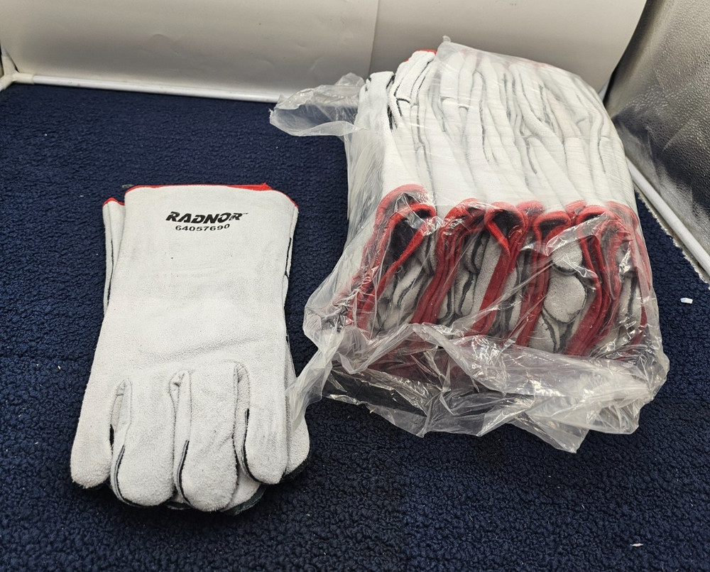 12 PAIRS Radnor 64057690 Large 14″ Shoulder Split Cowhide Welding Glove