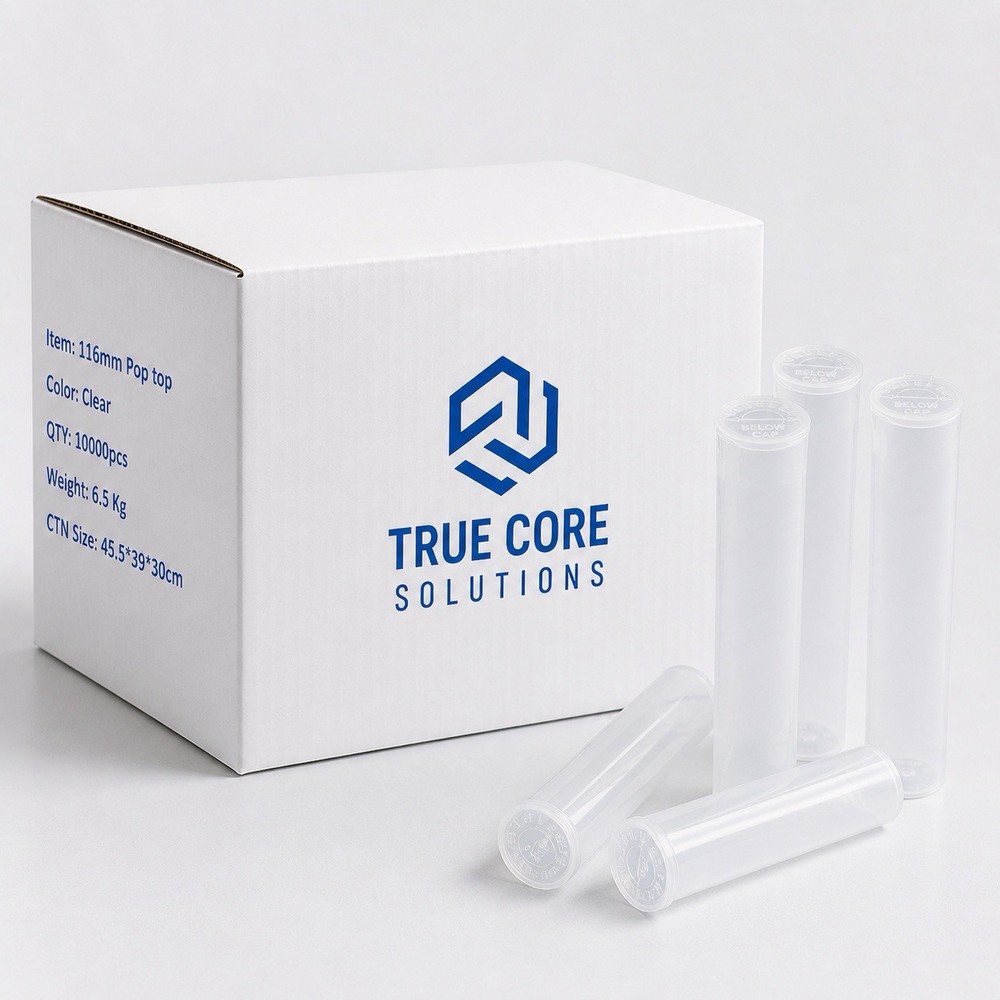 116mm Clear Pre Roll Pop Top Waterproof Safe Tubes Bulk 1000 BPA Free