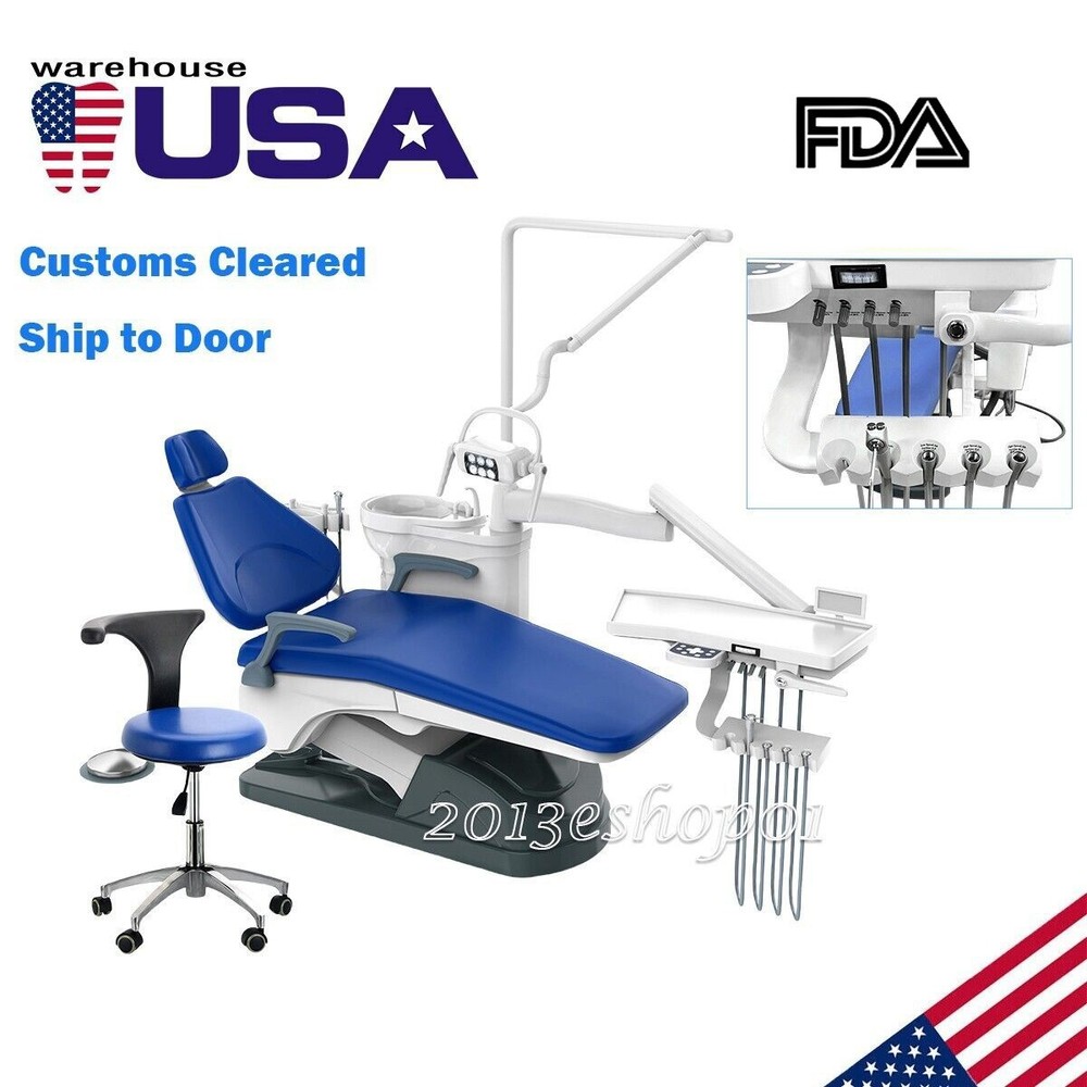 FDA Dental Unit Chair Computer Controlled DC Motor Stool TJ2688-A1