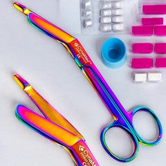 1EA LISTER BANDAGE SCISSORS 5.5″ RAINBOW COLOR PREMIUM ENT INSTRUMENTS MEDICAL