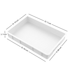 Idotry Pizza Dough Proofing Box Tray Stackable Commercial Bread Trays, 4-Packs