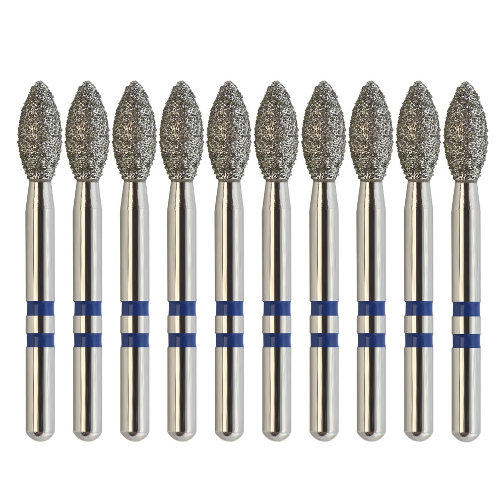 10pcs/pk Zirconia Adjustment Diamond Bur Egg Football Z368/023M FG Medium Grit