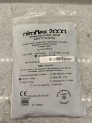 Niroflex 2000 Stainless Steel Mesh Safety Glove GU-2509 6″ Cuff – Size Small S