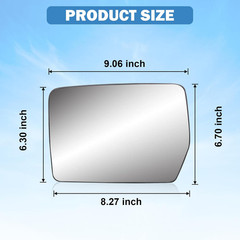 Driver Left Side Heated Mirror Glass Compatible with 2004-2014 Ford F150 – Exte
