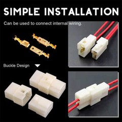 2 3 4 6 8 Pin Plug Cable 6.3mm Male Female Terminal Electrical Wire Connectors