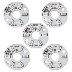 5 PCS 5V 3W Green COB LED Chip Bulb 6LED 5730 SMD High Power 31mm PCB 700mA