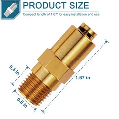 7101359 Thermal Relief Valve, 0.5 inches x 1.7 x inches, Gold