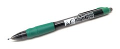 20ct Lot Misprint Click Pens MAXGLIDE Hub Pen Thick Rubber Grip GREEN w/BLUE INK