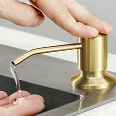Soap Dispenser for Kitchen Sink Brushed Gold, Built in Stainless Steel Kitchen