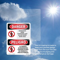 Renovation Work Contains Lead Do Not Enter OSHA Danger Sign, Decal 5 or 10 Pack