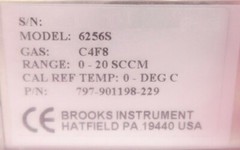 Brooks 6256S Mass Flow Controller MFC 0-20 SCCM C4F8 Lam 797-901198-229 New