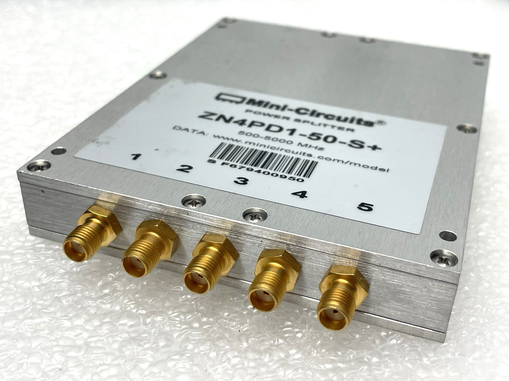 MINI-CIRCUITS POWER SPLITTER 500-5000 MHz ZN4PD1-50-S+ RF 4-WAY QTY AVAIL