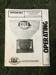 91-172 – A New Reprint Fertilizer Rates Manual For Cole Fertilizer Distributor