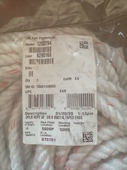 Dbi-Sala Rope Lifeline With Stainless Snap Hooks, 3600 Lb Cap 50 Ft 7100204290