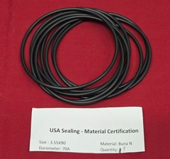 ZUSAH 3.55X90 Buna-N O-Rings 3.55mm Wide, 90mm ID, 9 Pack – NEW