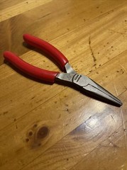 *NEW* Snap On 95ACF Needle Nose Pliers 6” RED Handle Pliers FREE SHIPPING