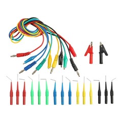 22pcs Automotive Back Probe kit Multimeter Test Leads Alligator Clips Wire Tool