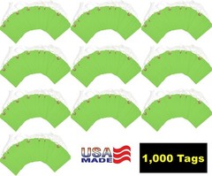 1,000 Green Tags 4 3/4″ x 2 3/8″ Size 5 Inventory Hang Tag Strung with String