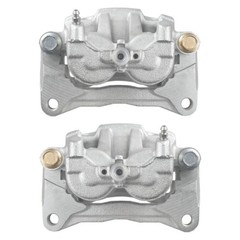 2pcs Front Brake Caliper Set w/Bracket Ford Edge Lincoln MKX 07-10 Zinc Silver