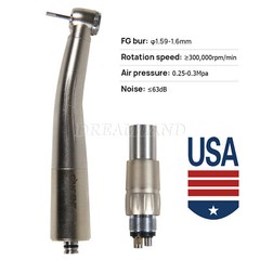 NSK Style Dental LED Fiber Optic High Speed Handpiece / With 6Hole Quick Coupler