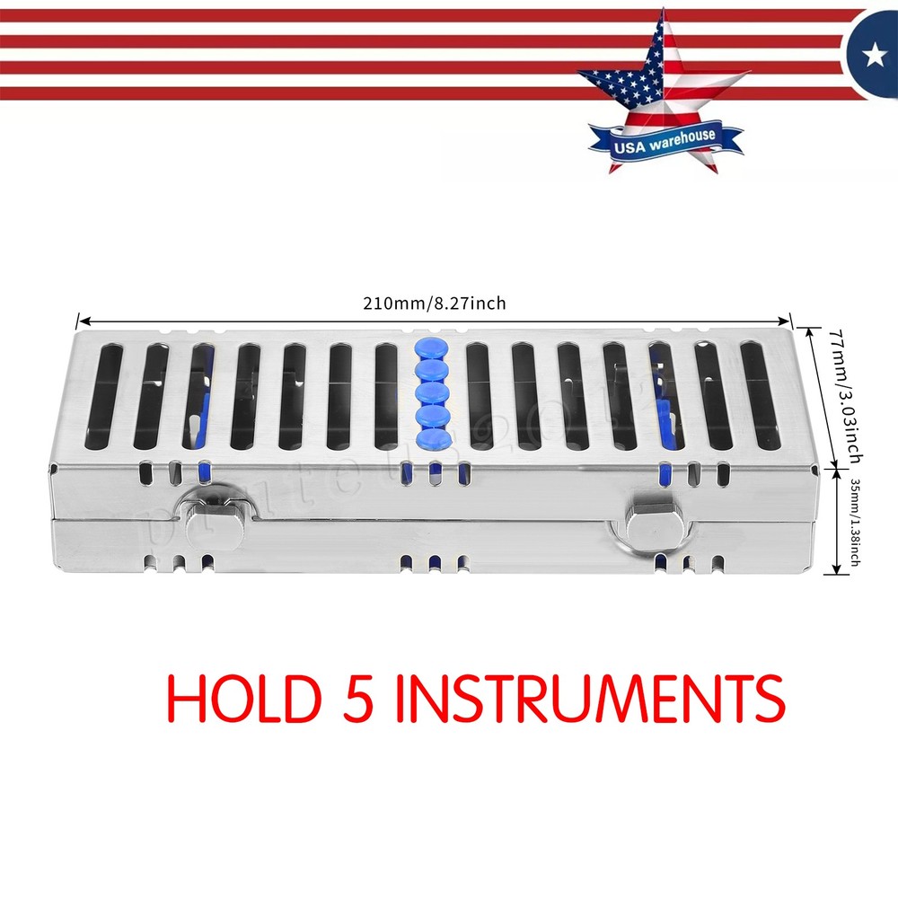 1-10 DENTAL AUTOCLAVE STERILIZATION CASSETTE RACK BOX TRAY 5/10/20 Instruments